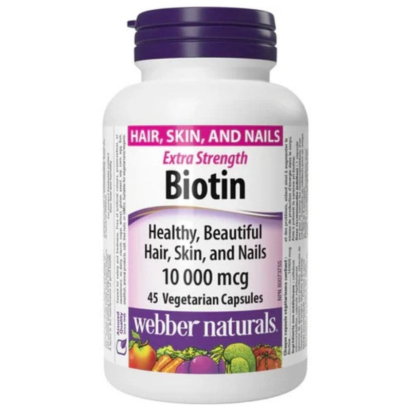 WEBBER Biotin 10000mcg - 45 Capsules