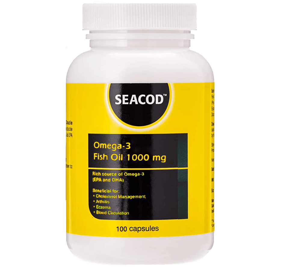 SEACOD Omega 3 Fish Oil 1000mg - 100 Capsules