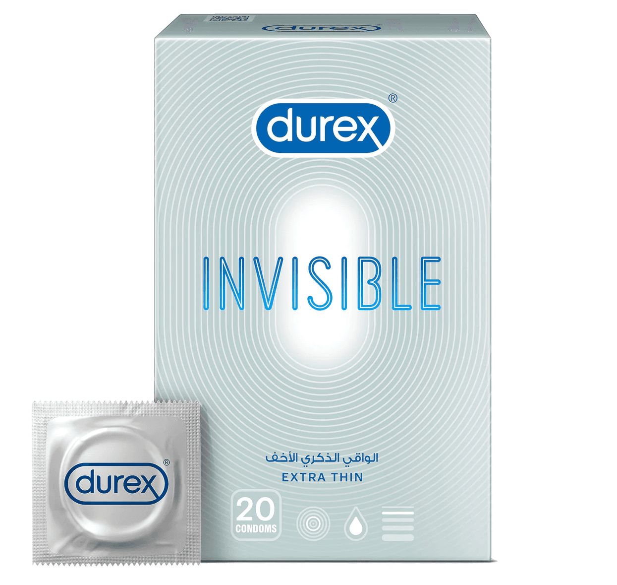DUREX Invisible Extra Thin - 20 Condoms 6800