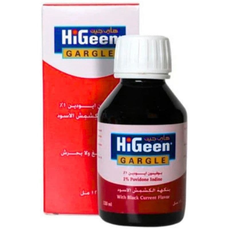 HIGEEN Gargle 1% Povidone Iodine Black Current Flavor - 120ml 410765