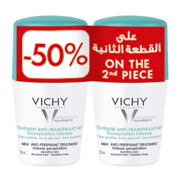 فيشي مضاد للتعرق لمدة 48 ساعة رول اون علاج للتعرق الشديد - 50مل عرض 50% على القطعة الثانية