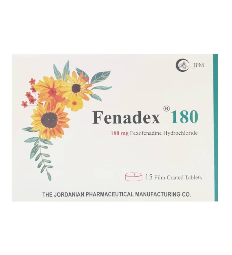 FENADEX 180mg Fexofenadine - 15 Tablets