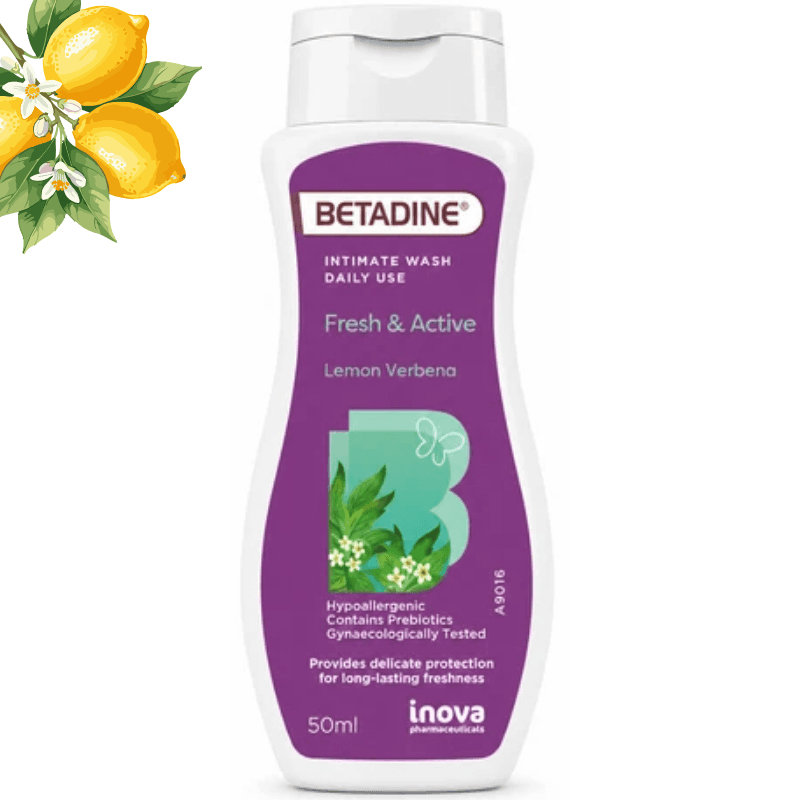 BETADINE Daily Intimate Wash Fresh & Active Lemon Verbena - 50ml Mcy125