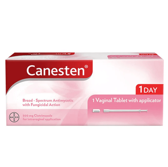 CANESTEN 500mg Clotrimazole - 1 Vaginal Tablet