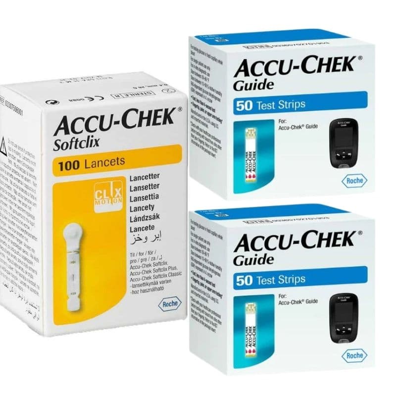 ACCU-CHEK Guide 100 Test Strips + Softclix 100 Lancets - Offer