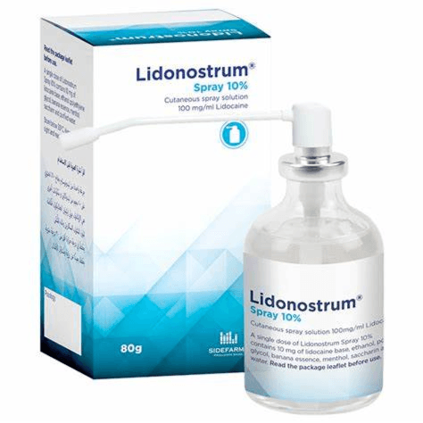 LIDONOSTRUM 10% Lidocaine - 80g Spray