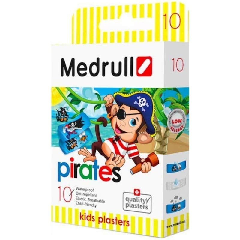 MEDRULL Pirates Kids Wound Plasters - 10 Pieces