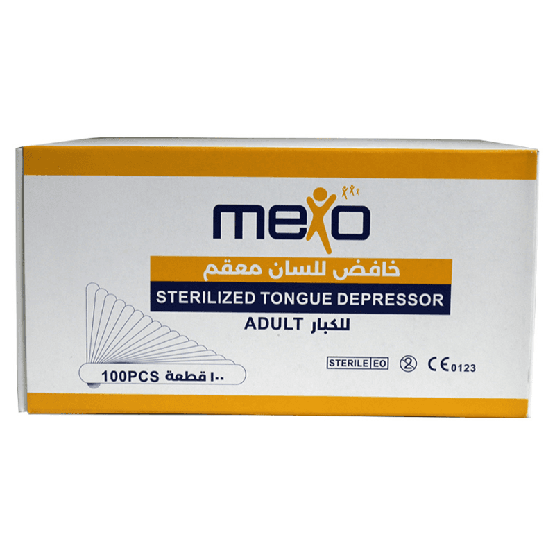 MEXO - Sterilized Tongue Depressor Adult - 100 Pieces 132065