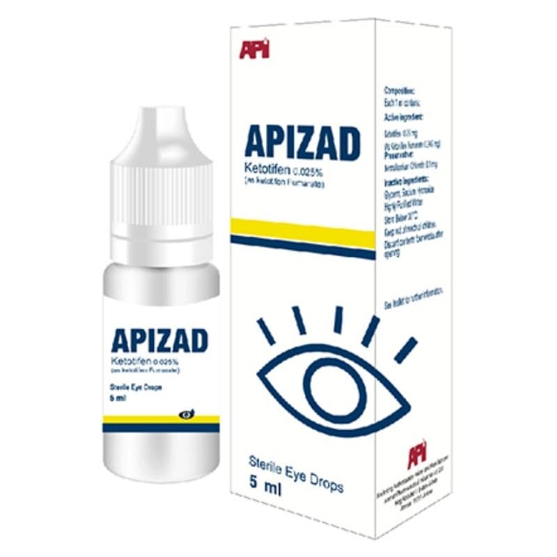 APIZAD 0.25mg Ketotifen - 5ml Eye Drops