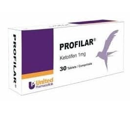PROFILAR 1mg Ketotifen - 30 Tablets