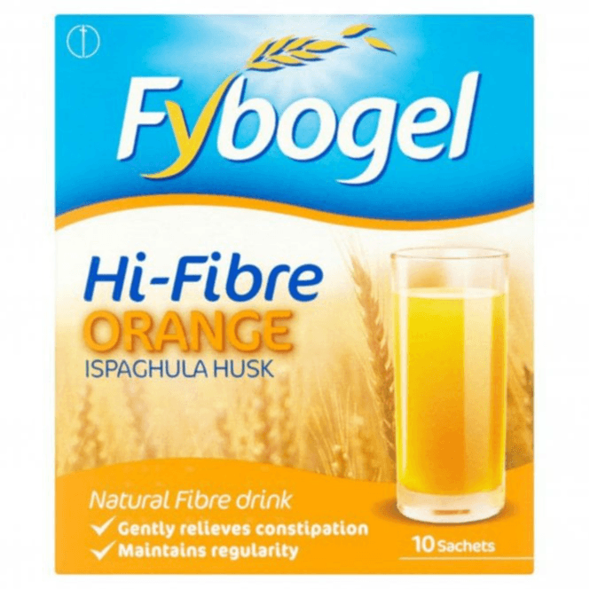 FYBOGEL Orange Ispaghula Husk Fiber Drink - 10 Sachets
