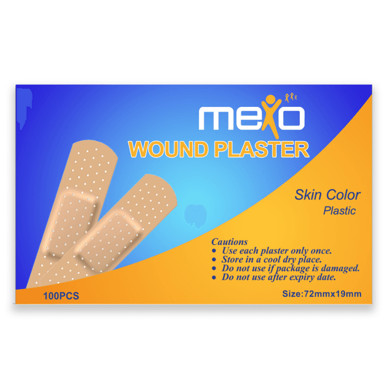 MEXO - Wound Plaster Sheets Assorted Skin Color Plastic  - 100 Pieces 130744