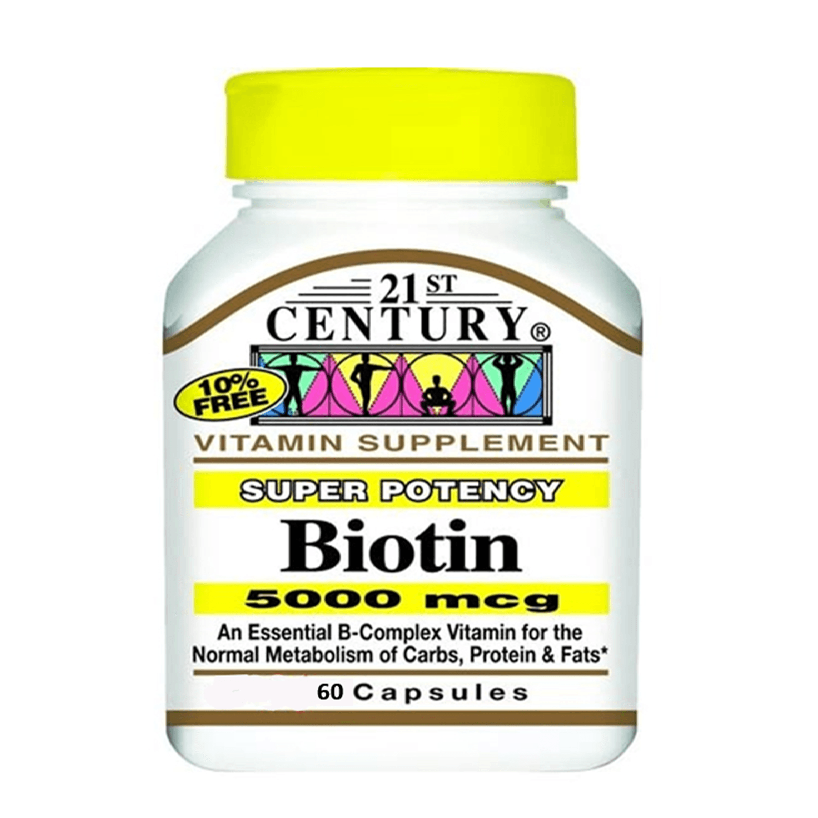 21st CENTURY Biotin 5000mcg - 60 Capsules