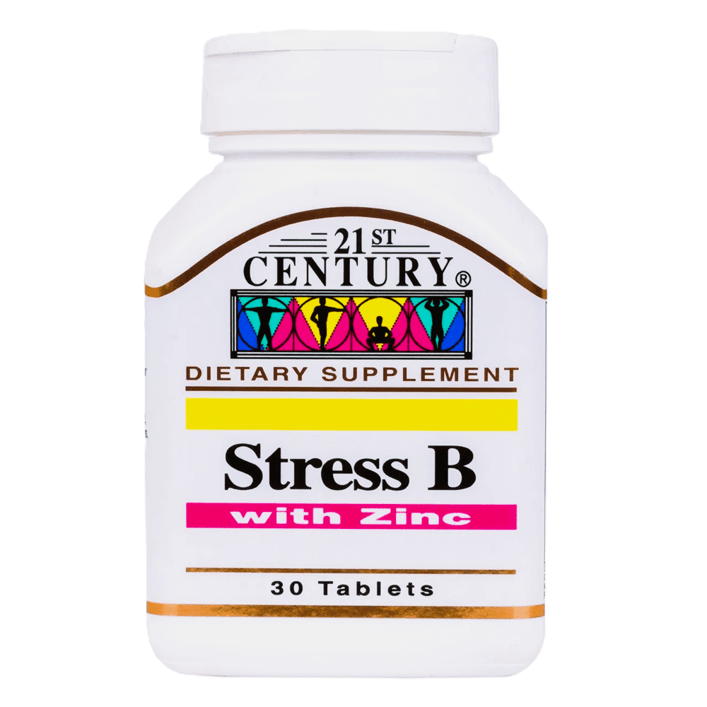 21st CENTURY Stress B with Zinc - 30 Tablets