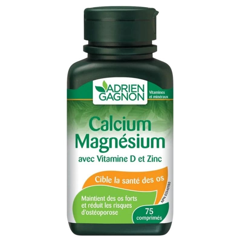 ADRIEN GAGNON Calcium Magnesium Vitamin D & Zinc - 75 Tablets