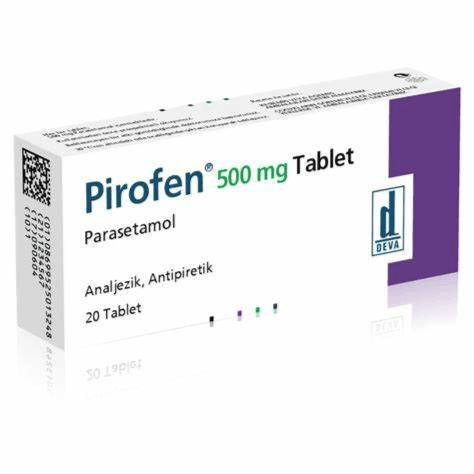 PIROFIN 500mg Paracetamol - 20 Tablets