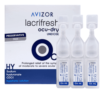 AVIZOR Lacrifresh Ocu Dry - 20 Vials x 0.4ml Eye Drops