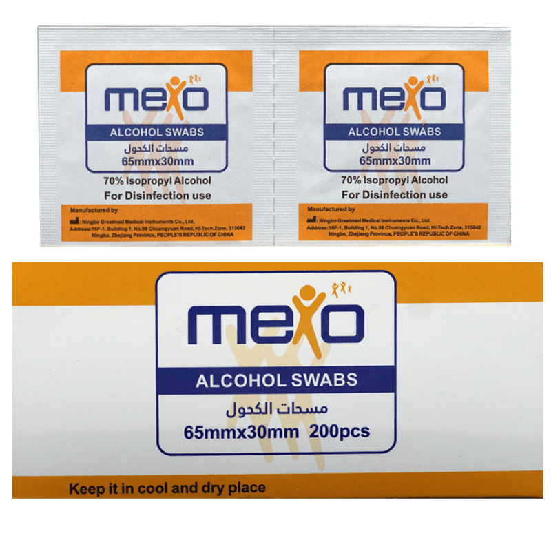 MEXO - Alcohol Swabs - 200 Pieces 130705