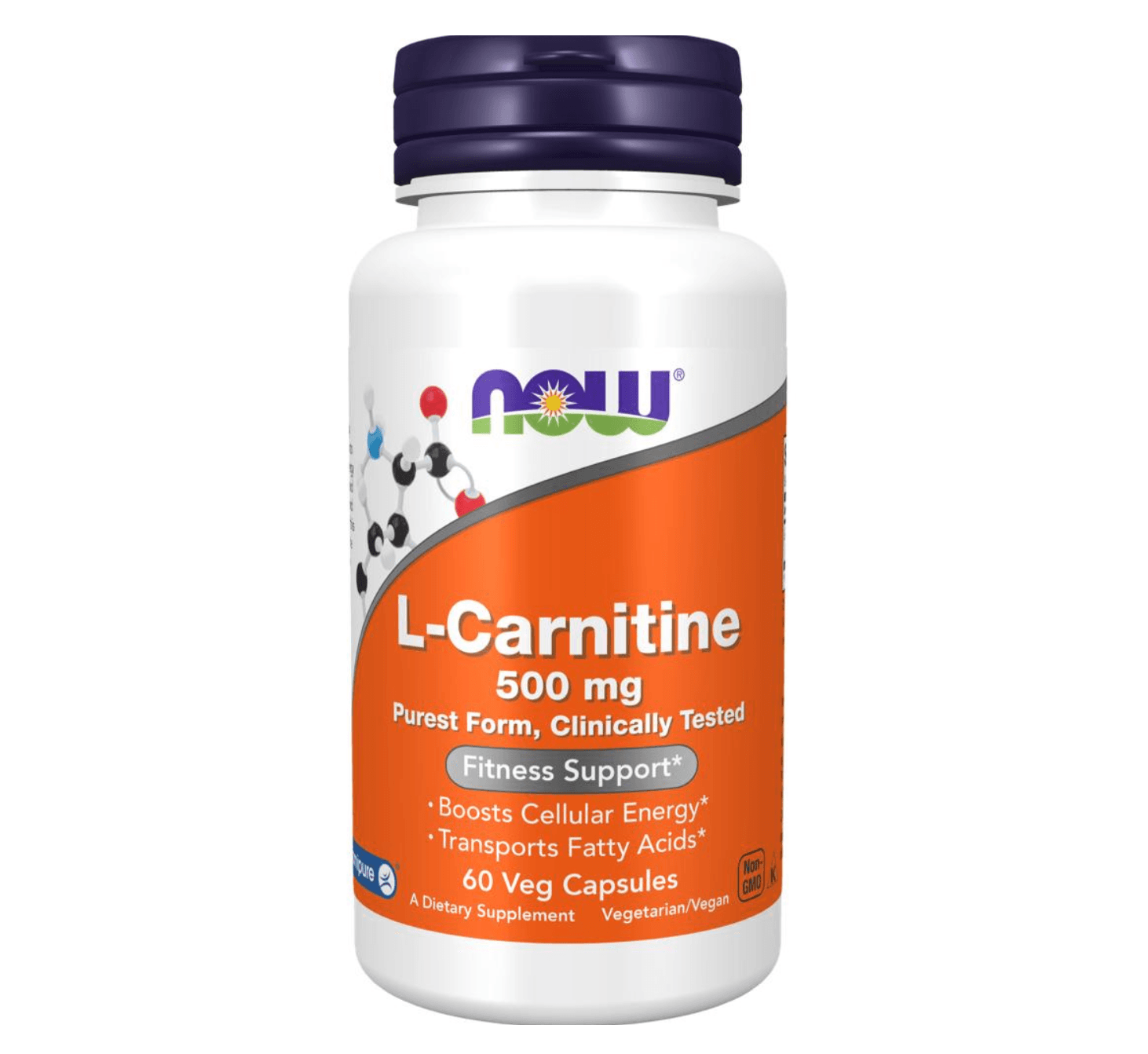 NOW L Carnitine 500mg - 60 Capsules
