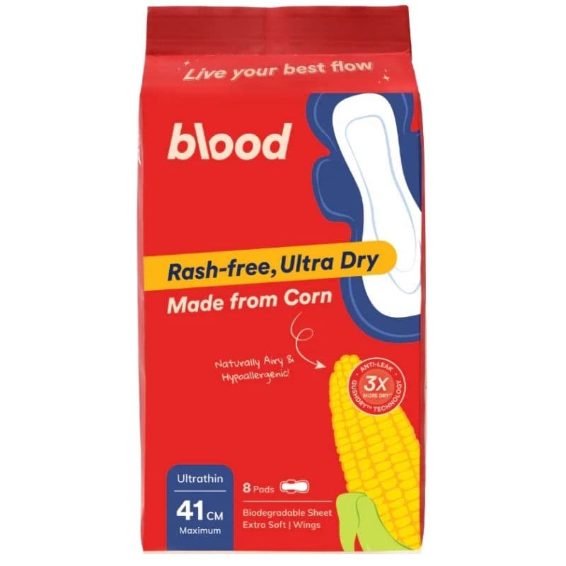 BLOOD Corn Ultrathin 41cm Maximum - 8 Sanitary Pads