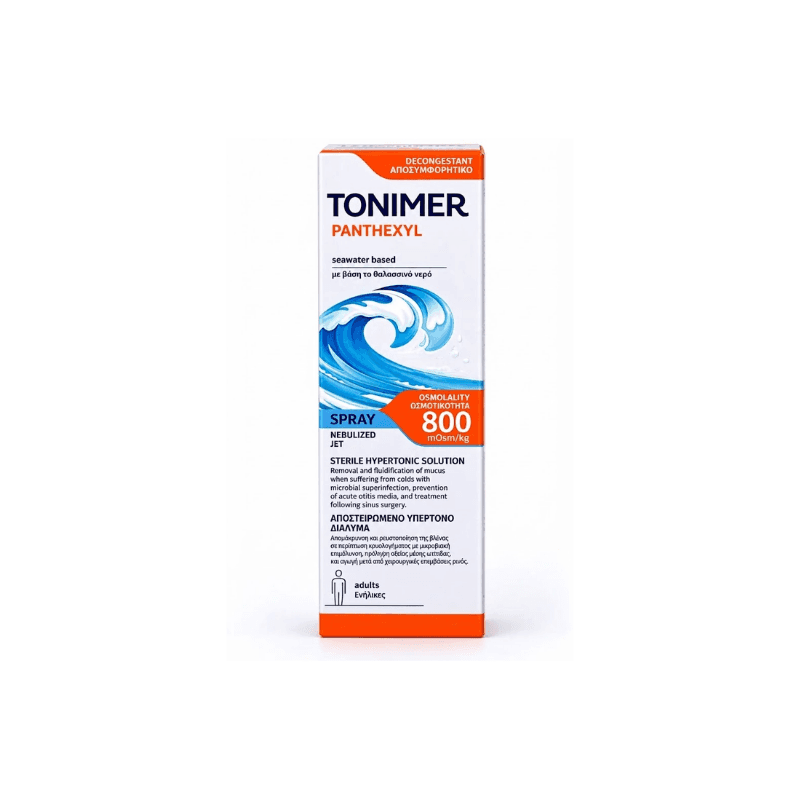 TONIMER Panthexyl Adult Hypertonic Nasal Spray 800 m0sm/kg- 100ml