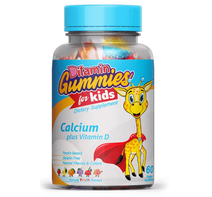 DITAMIN Gummies for Kids Calcium Plus Vitamin D - 60 Pieces