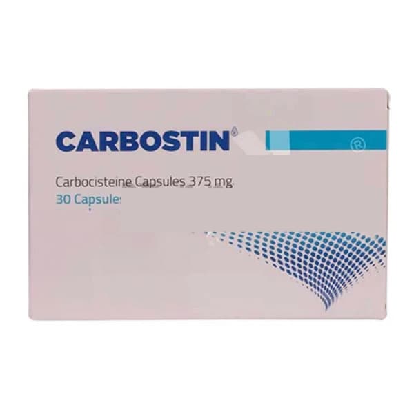 CARBOSTIN 375mg Carbocisteine - 30 Capsules