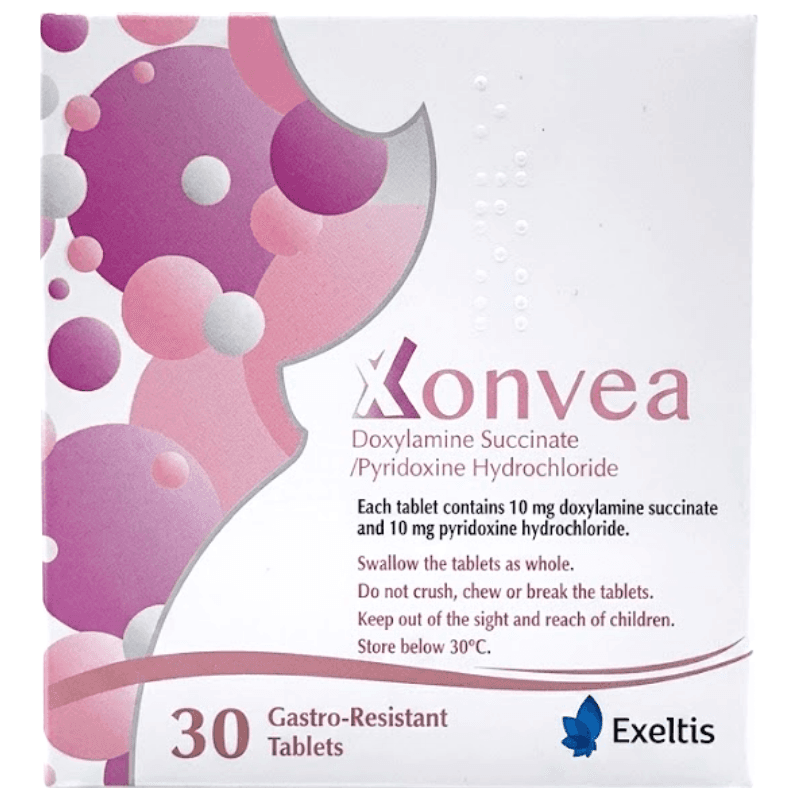 XONVEA 10/10mg Doxylamine/Pyridoxine - 30 Tablets