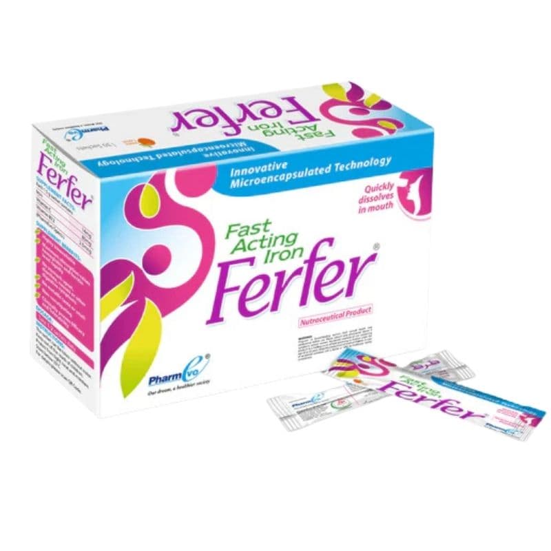 PHARMEVO Ferfer Fast Acting Iron - 30 Sachets
