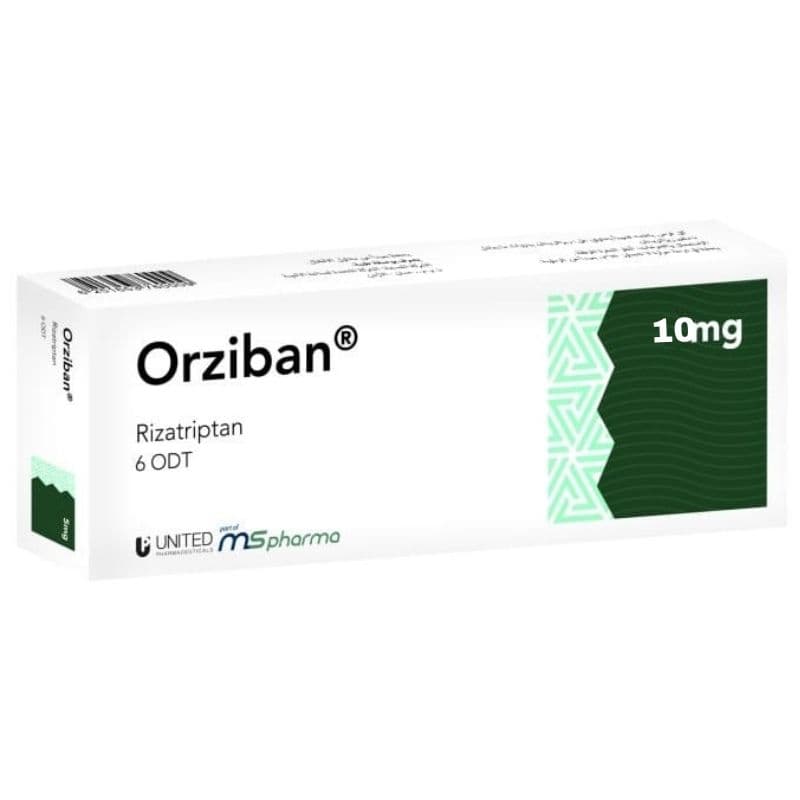 ORZIBAN 10mg Rizatriptan - 6 Oral Dispersible Tablets