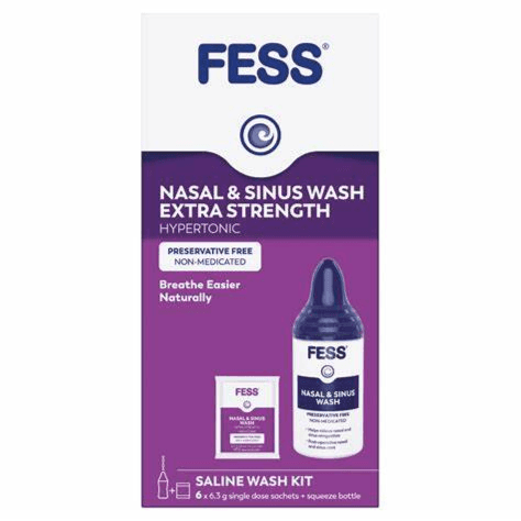 FESS Nasal & Sinus Wash Extra Strength Hypertonic Wash Kit