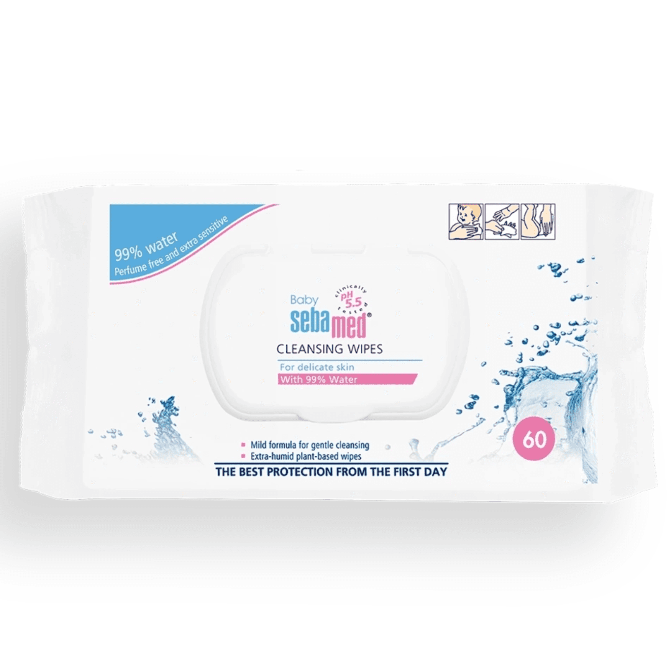 SEBAMED - Baby Cleansing Wipes 99 % Water - 60 Pieces 0952