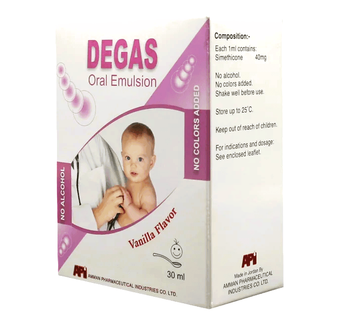 DEGAS 40mg/ml Simethicone - 30ml Oral Emulsion
