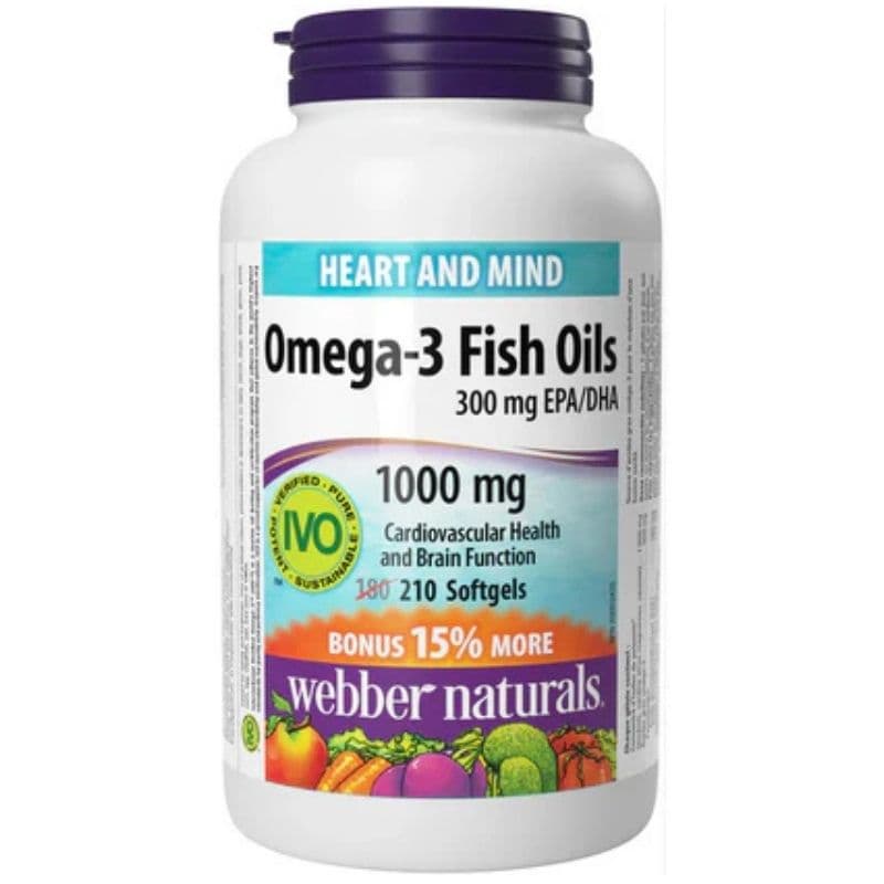 WEBBER Omega 3 Fish Oils EPA DHA - 210 Softgels