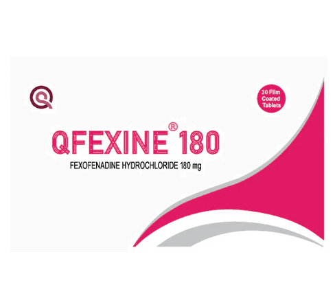 QFEXINE 180mg Fexofenadine HCL - 30 Tablets