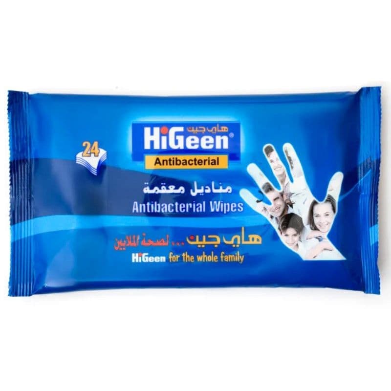 HIGEEN Antibacterial - 24 Wipes 70207