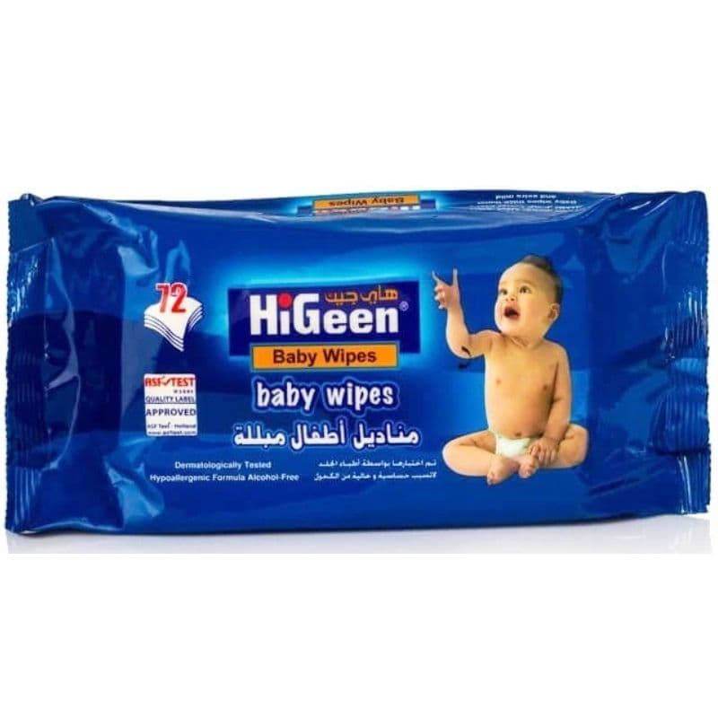 HIGEEN Baby Wipes - 72 Pieces 70313