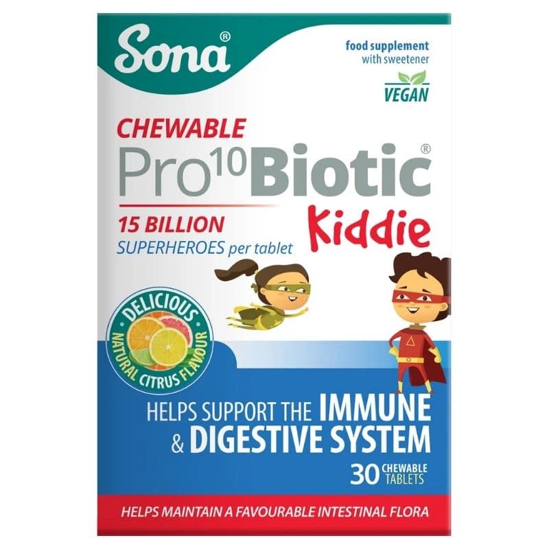 SONA Kiddie Pro 10 Biotic - 30 Chewable Tablets SN017