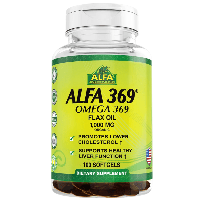 ALFA Omega 3.6.9 Flax Oil 1000mg - 100 Softgels