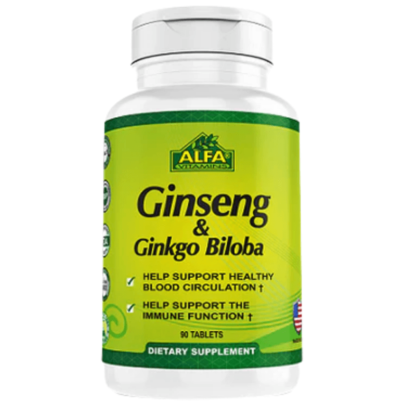 ALFA Ginseng & Ginkgo Biloba - 90 Tablets