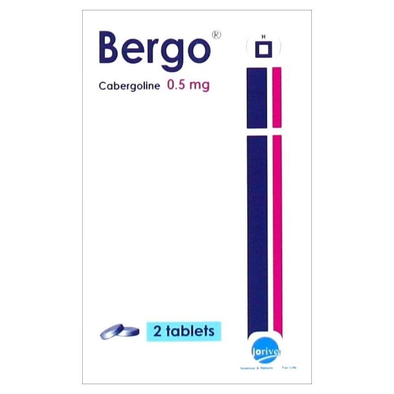 BERGO 0.5mg Cabergoline - 2 Tablets