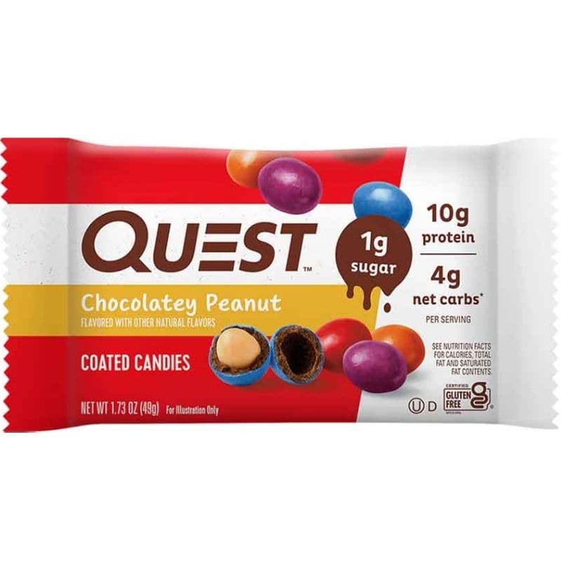 QUEST Chocolatey Peanut Coated Candies - 49g