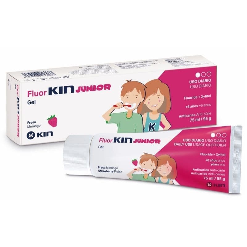 KIN Fluor-Kin Junior Toothgel Strawberry - 75ml KIN082