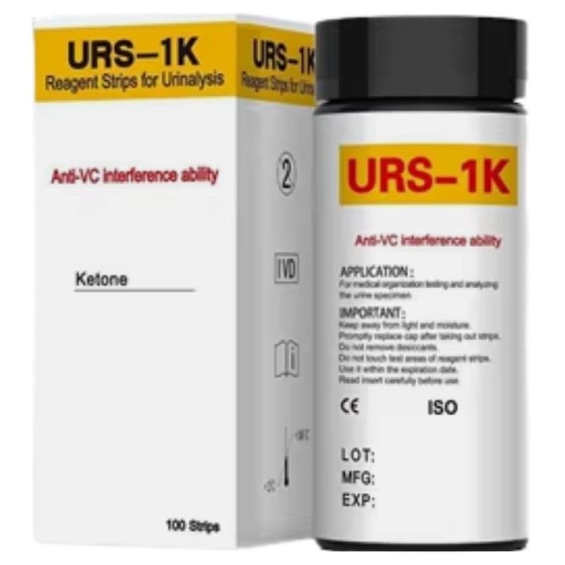 URS - 1K Reagent Strips For Urine Analysis - Ketone - 100 Pieces 2236
