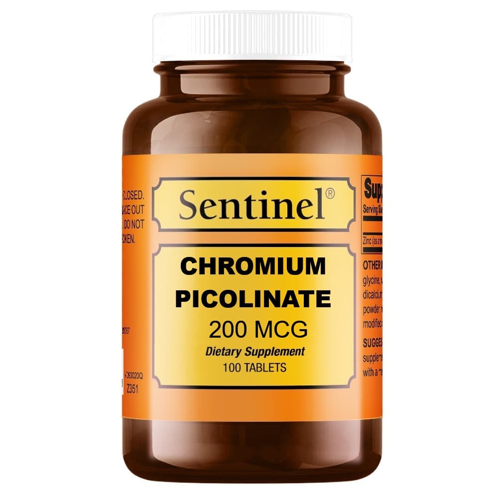 SENTINEL Chromium Picolinate 200mcg - 100 Tablets