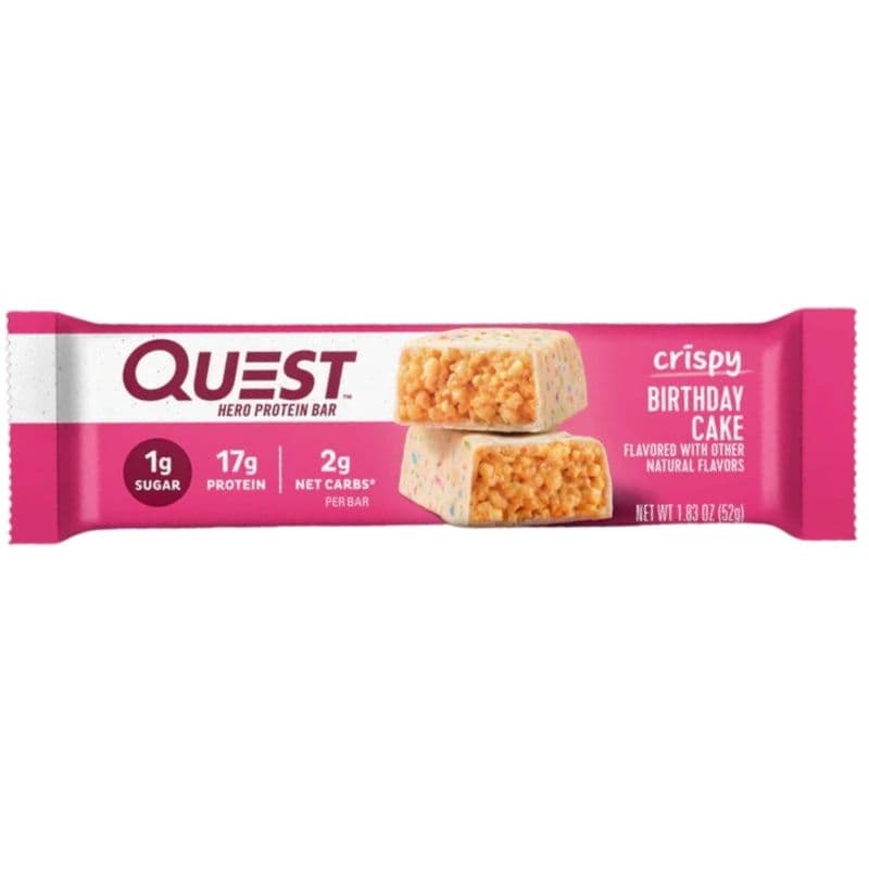 QUEST Hero Protein Bar Crispy Birthday Cake - 52g 054001048