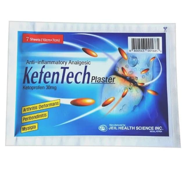 KEFENTECH 30mg Ketoprofen Plaster - 7 Sheets