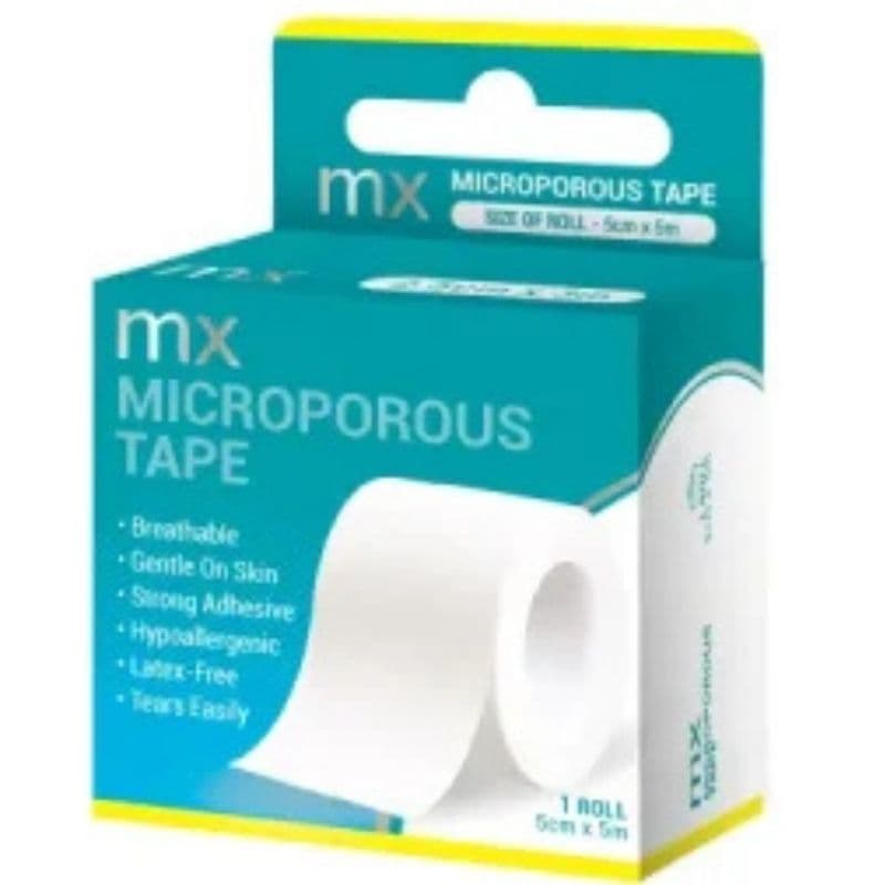 MX HEALTH Microporous Tape 5cm x 5m - 1 Piece