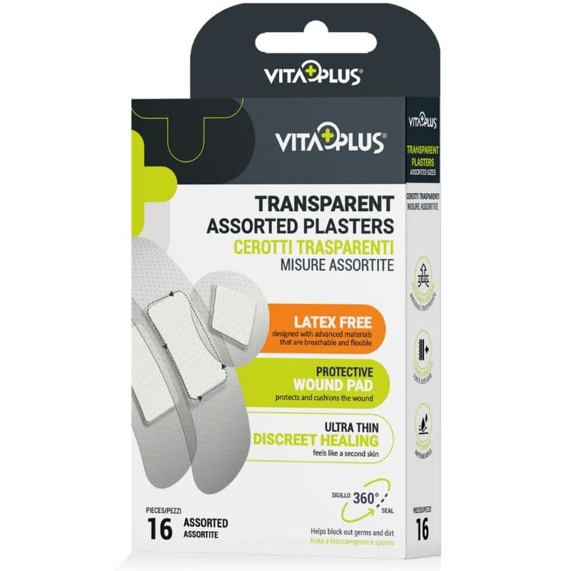VITAPLUS Transparent Plasters Assorted Size - 16 Pieces