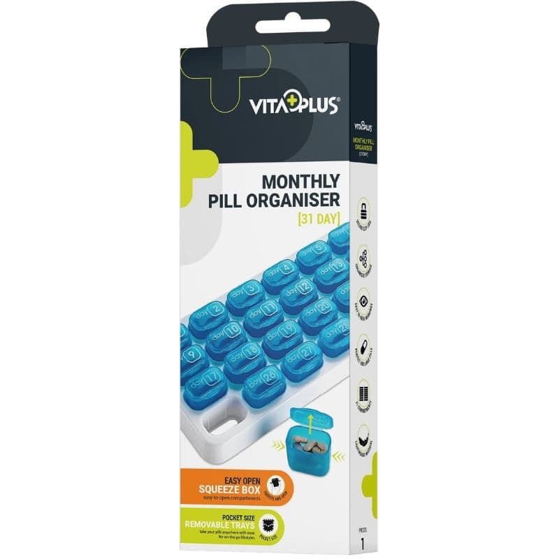 VITAPLUS Pill Organizer Monthly 31 Days - One Piece